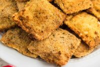 Golden Air-Fried Ravioli Bites