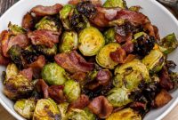 Crispy Air Fryer Brussels Sprouts and Bacon