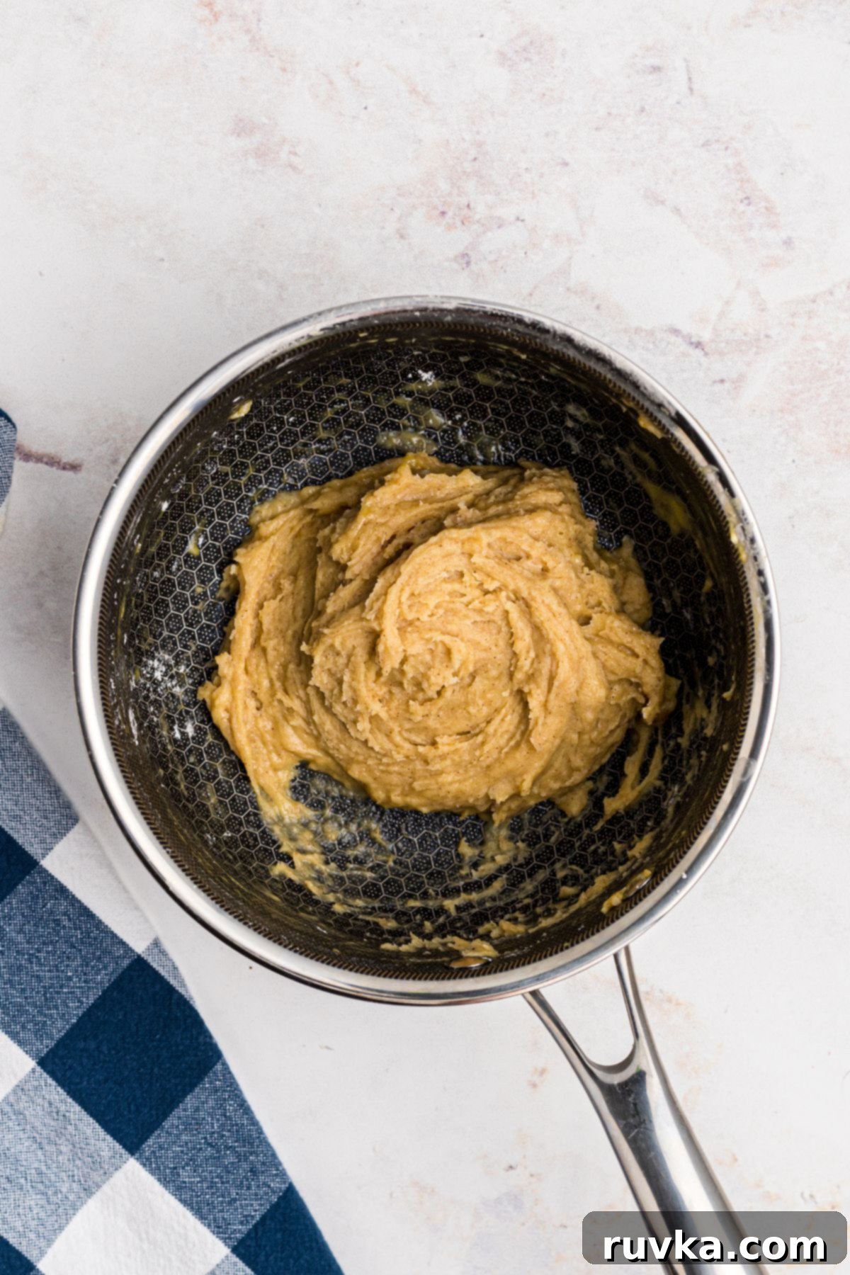 Crispy Air Fryer Churros 5 Churro dough in a sauce pan