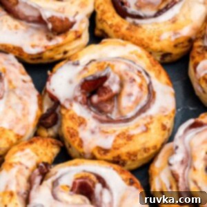 Air Fried Bacon Cinnamon Delights 10 Golden cinnamon rolls air fried around a slice of bacon