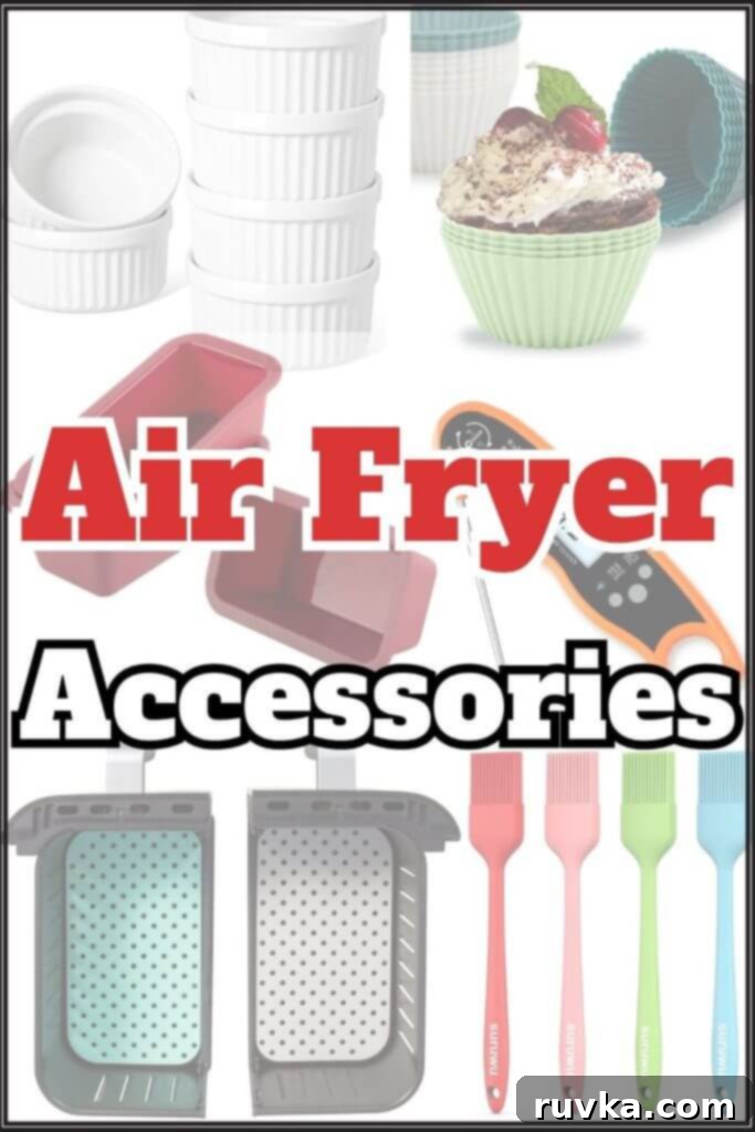 Unlock Your Air Fryer's Potential 2 Air fryer accessories collage with the best of the accessories.