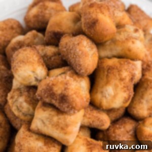 Air Fried Pretzel Perfection 14 close up of cinnamon sugar air fryer pretzel bites