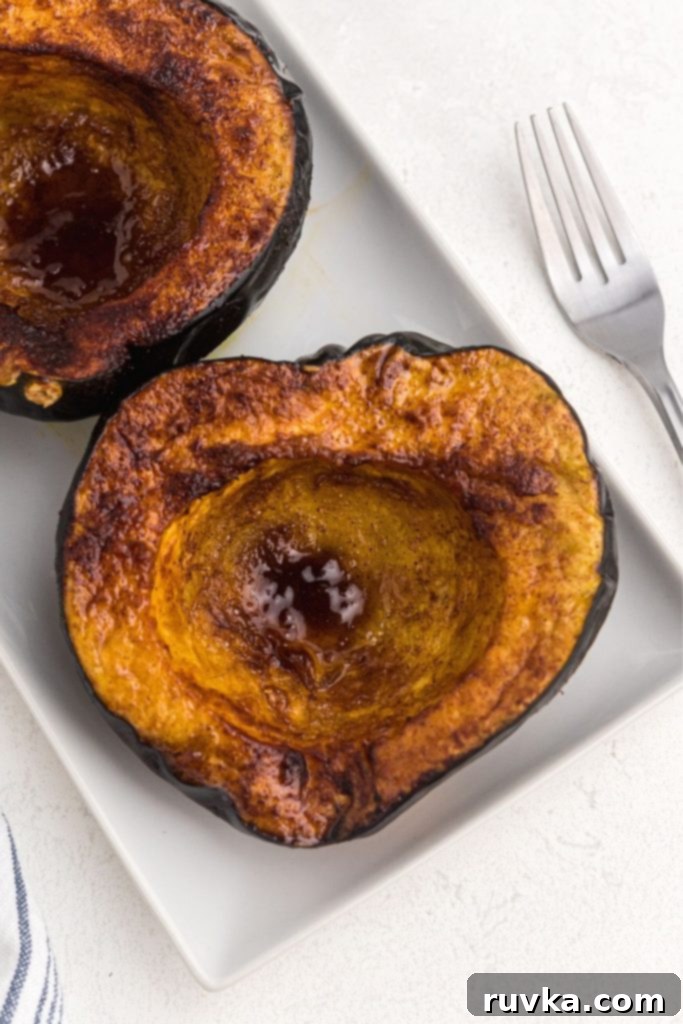 Crispy Air Fried Acorn Squash 7 Golden brown and juicy acorn squash with brown sugar glaze melted on top
