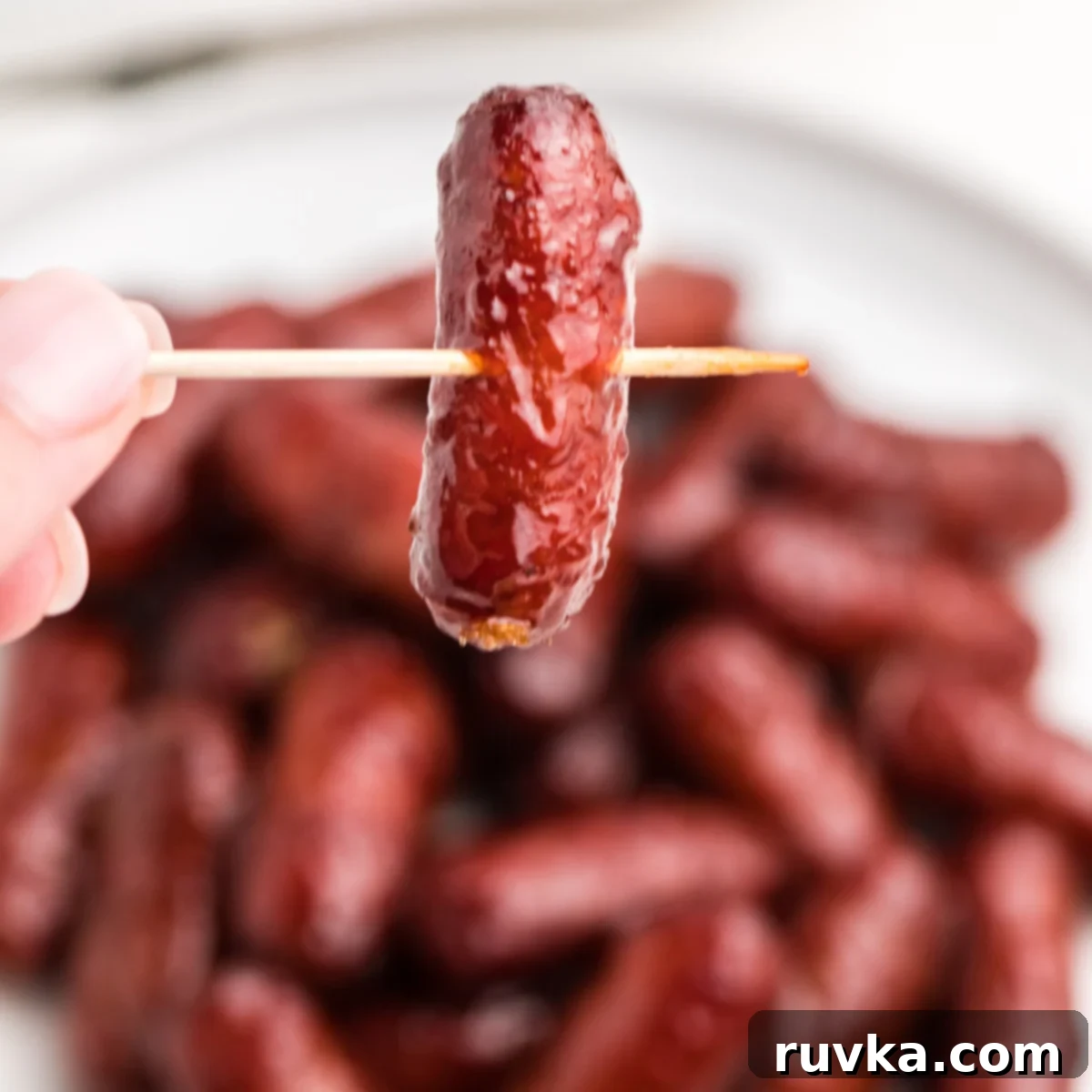 Super Bowl Air Fryer Snacks 8 Sweet and savory BBQ brown sugar little smokies, cooked to perfection in the air fryer.