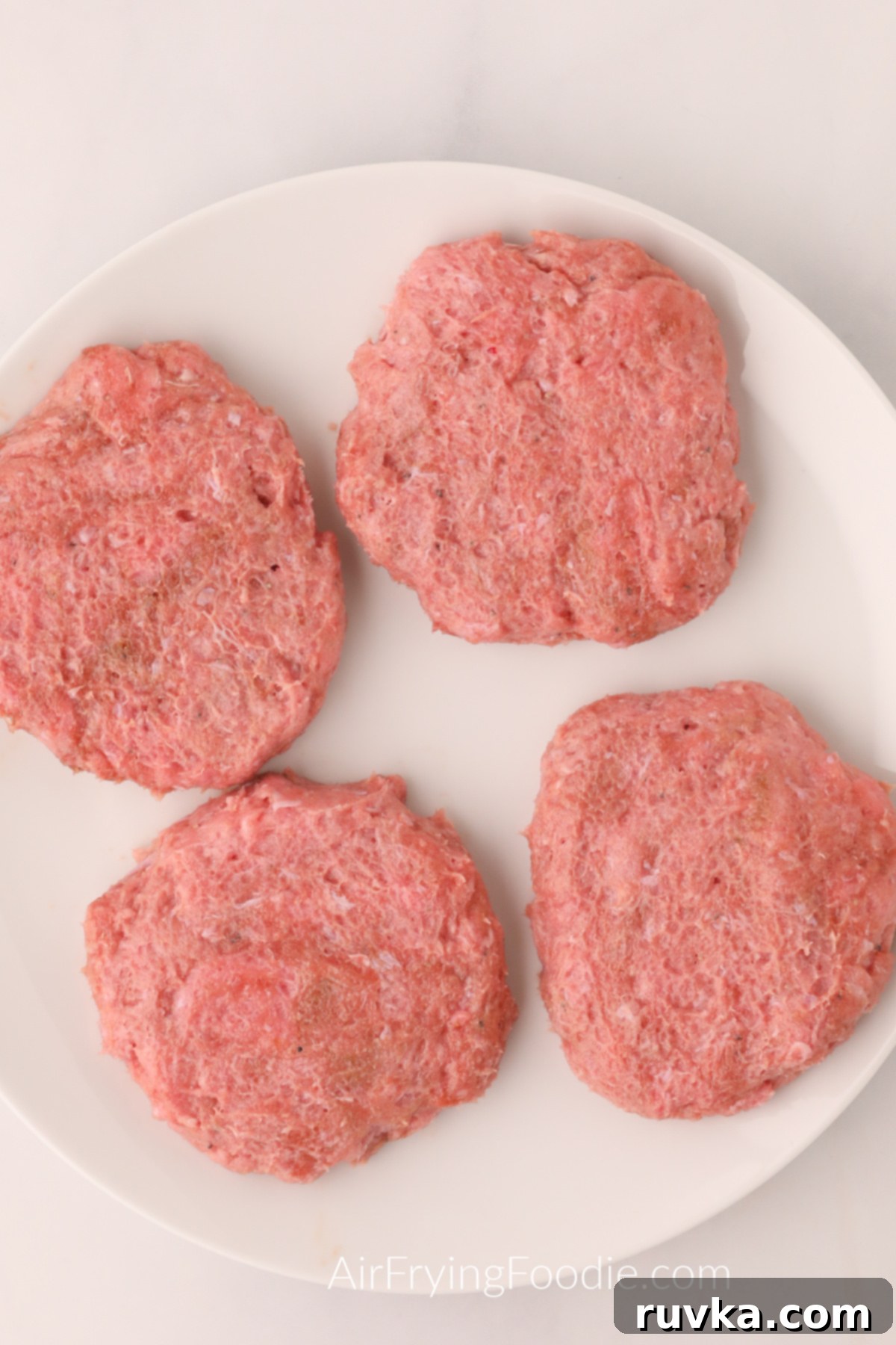 Crispy Air Fryer Turkey Burgers 5 Turkey meat and seasonings made into patties.