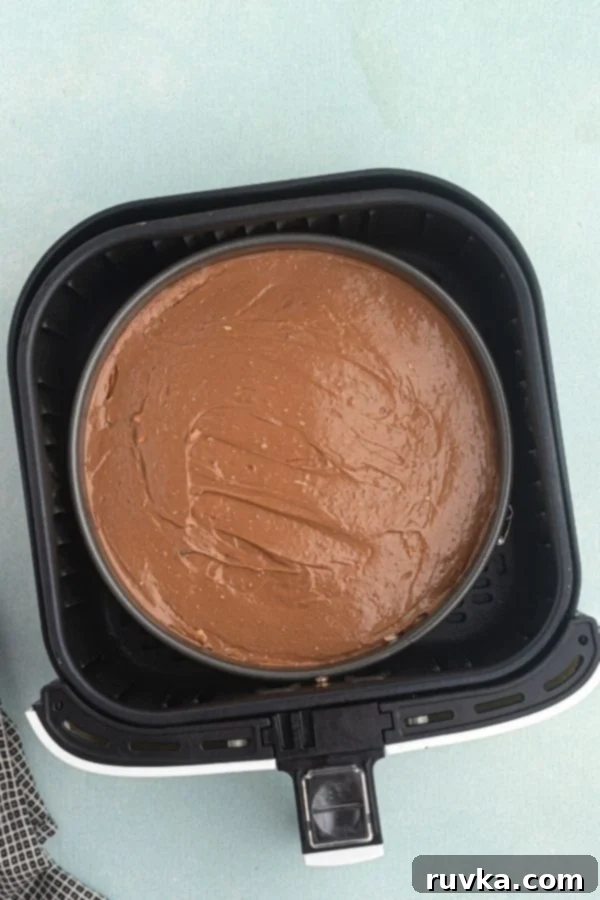 Decadent Air Fryer Chocolate Cheesecake 7 img 798 6