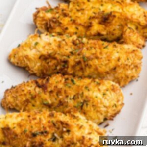 Crispy Air Fryer Coconut Chicken 9 Golden crispy chicken coated with coconut flakes and parsley